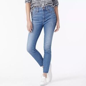 J. Crew 10" Toothpick Denim Jeans Size 30 Medium Wash NEW NWT